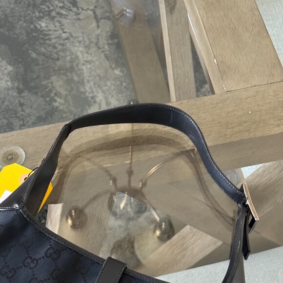 GUCCI GG CANVAS Vintage Jackie O Black Small - Picture 11 of 11